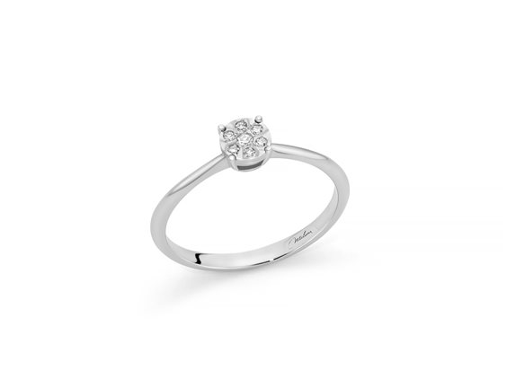 Anello Miluna Donna in Oro bianco Diamante 4.86 Ct LID4206 - LID4206
